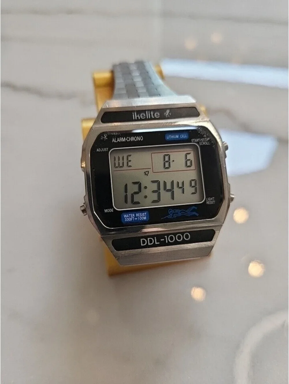 Vtg 1983 Ikelite DDL-1000 Digital Diver Mens Watch Working 38mm Fits Up To 8